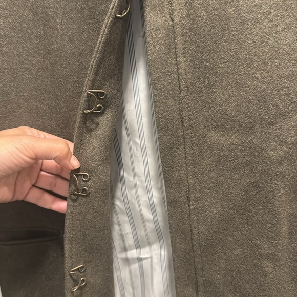 Gryphon green coat with gold stud embellishment. - Picture 6 of 9